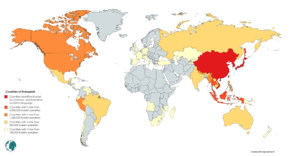 국가 단위로 보는 백제어 사용 인구 분포
