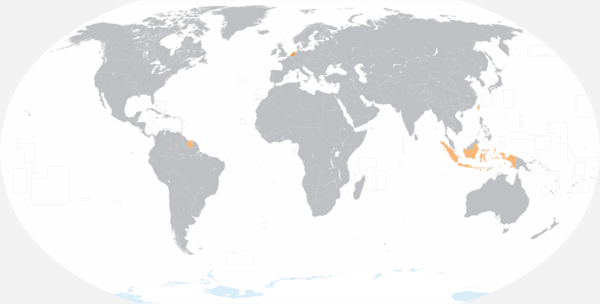 네덜란드 제국과 그 식민지를 나타낸 지도
