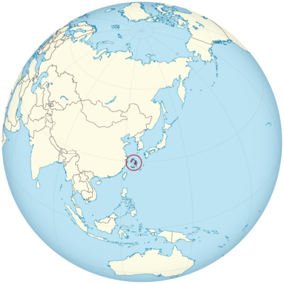 Quelpartia on the globe (Japan centered).png